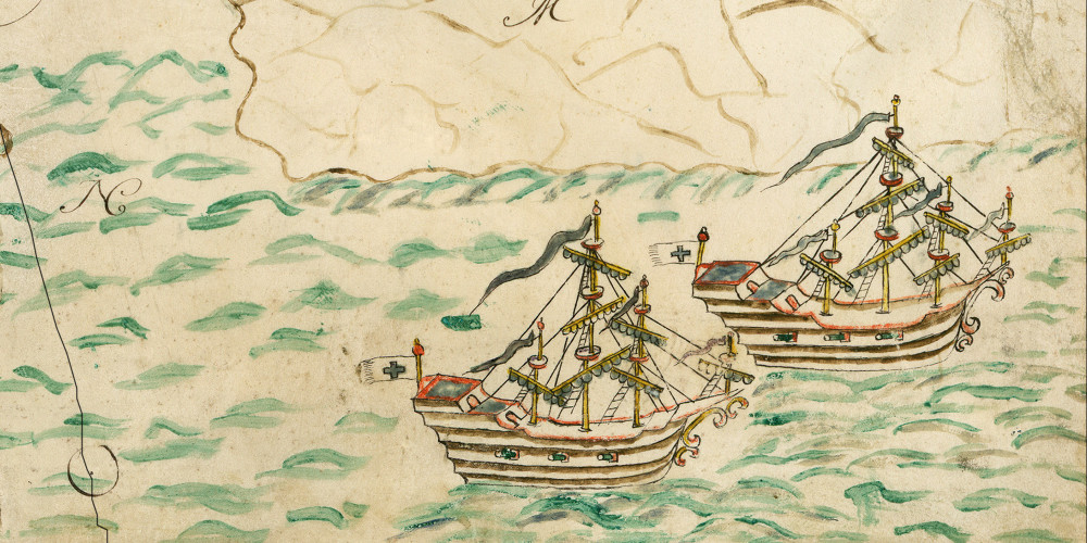 Deux « vaisseaux » au large de Port-en-Bessin