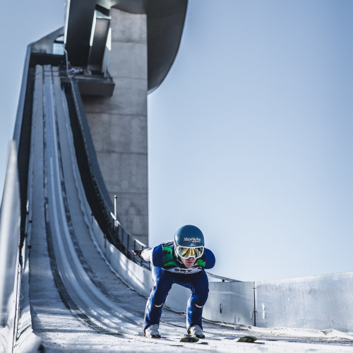 Le tremplin de saut à ski de Bergisel. Saut à ski. Combiné nordique 2018