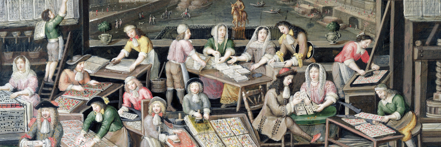 

Fabrique de cartes à jouer dans une maison de la place Dauphine, à Paris

