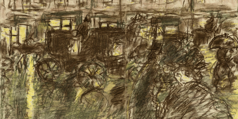 Rue le soir, sous la pluie