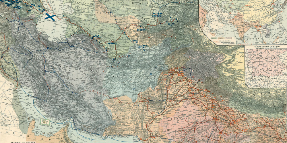 Carte militaire et politique de la région entre Perse et Inde