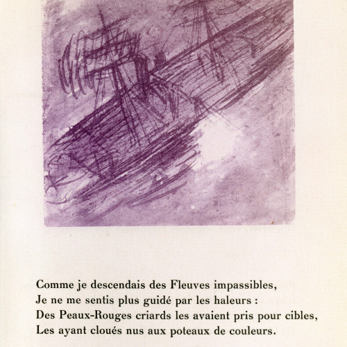 « Le Bateau ivre », édition ornée de deux dessins du poète