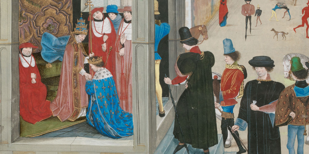Charles VI à Avignon, devant le pape Clément VII