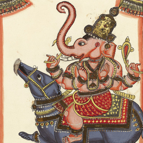 Ganesha monté sur son véhicule
