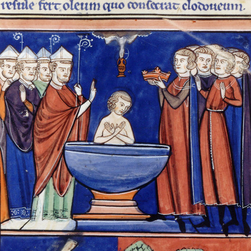 Baptême de Clovis et Dagobert Ier chassant