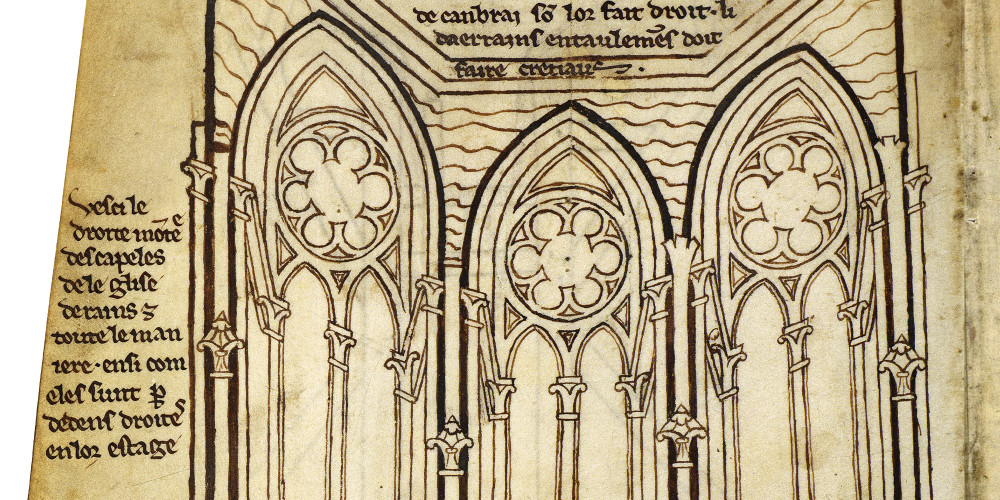 Élévation intérieure des chapelles absidales de la cathédrale de Reims