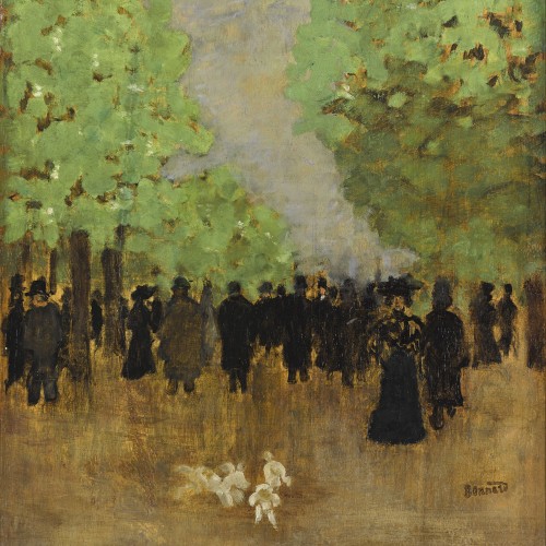 Scène de rue : jardin des Tuileries