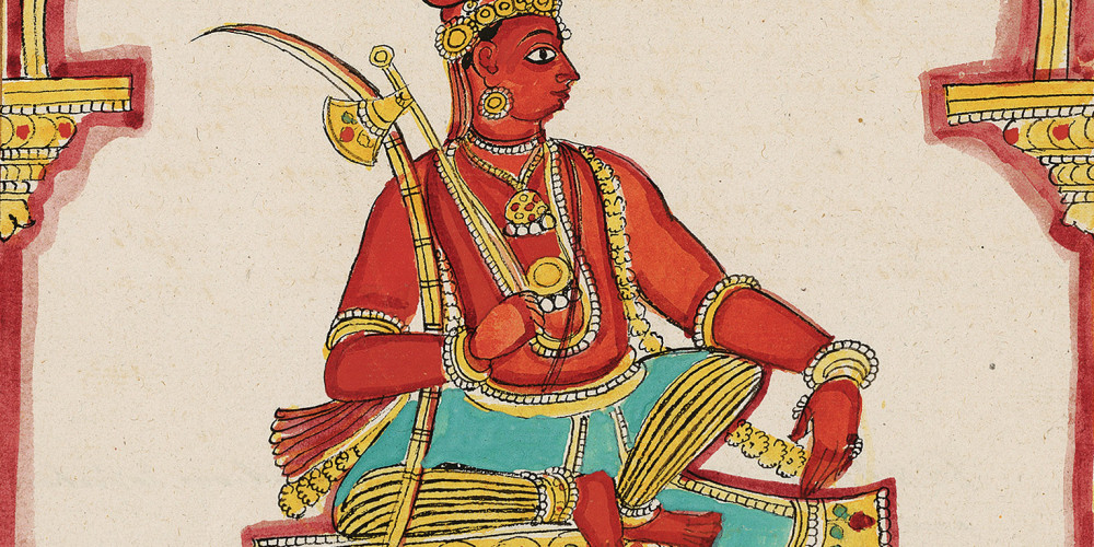 Parashurama fait pénitence sur la montagne Mahendra