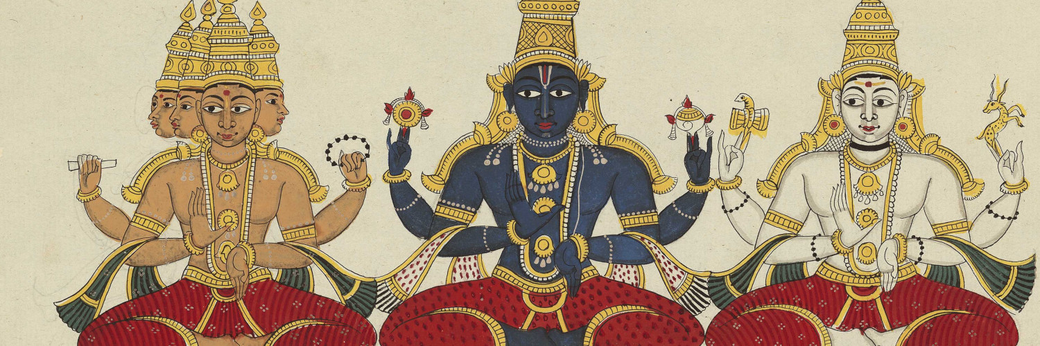 La trimurti : Brahma, Vishnu et Shiva