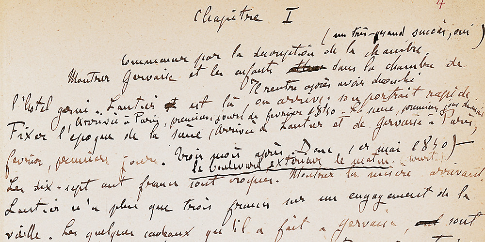 Émile Zola, L'Assommoir, plan détaillé du chapitre I