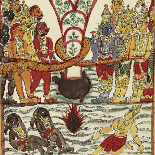 Le serpent intoxique les géants et la mer de lait