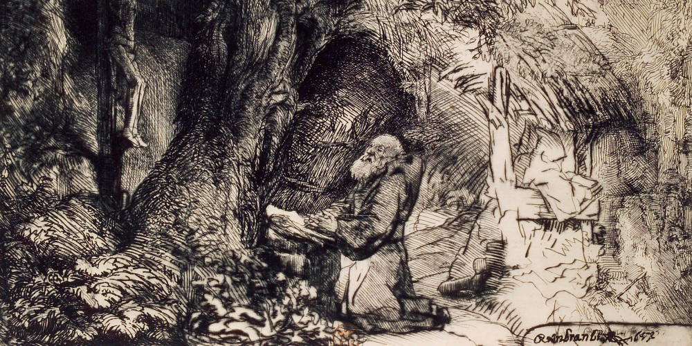 Saint François sous un arbre priant
2e état