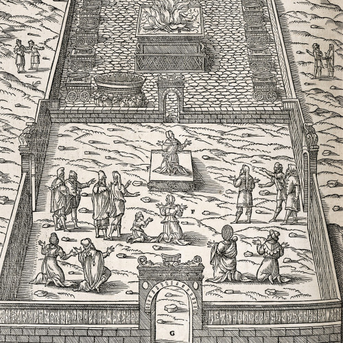 Le temple de Salomon dans une bible de la Renaissance
