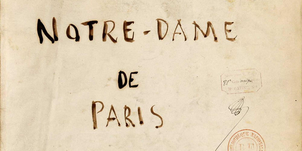 Page manuscrite de Notre-Dame de Paris, de la main de Victor Hugo