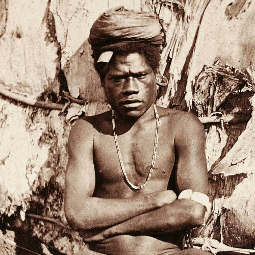 Homme kanak en Nouvelle Calédonie
