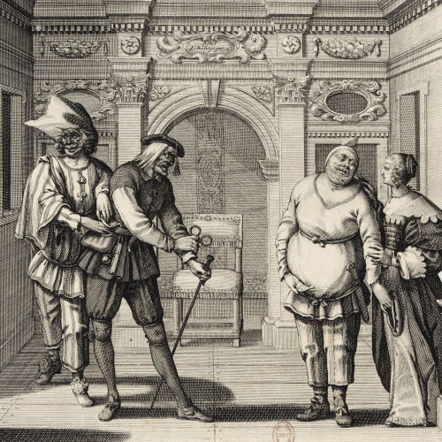 Abraham Bosse, Les Comédiens de L'Hôtel de Bourgogne, vers 1633-1634