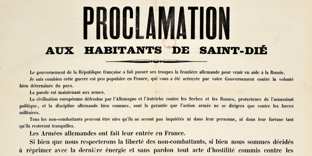 Proclamation du général Knœrzer aux habitants de Saint-Dié