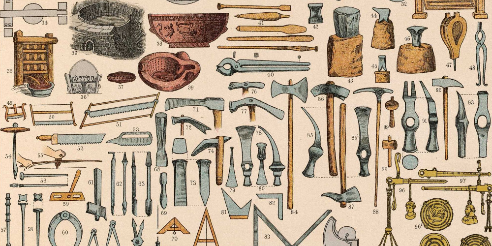 Outils, ustensiles, instruments, moyens de transports romains