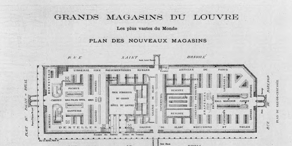 Plan des Nouveaux Magasins (Grands Magasins du Louvre)