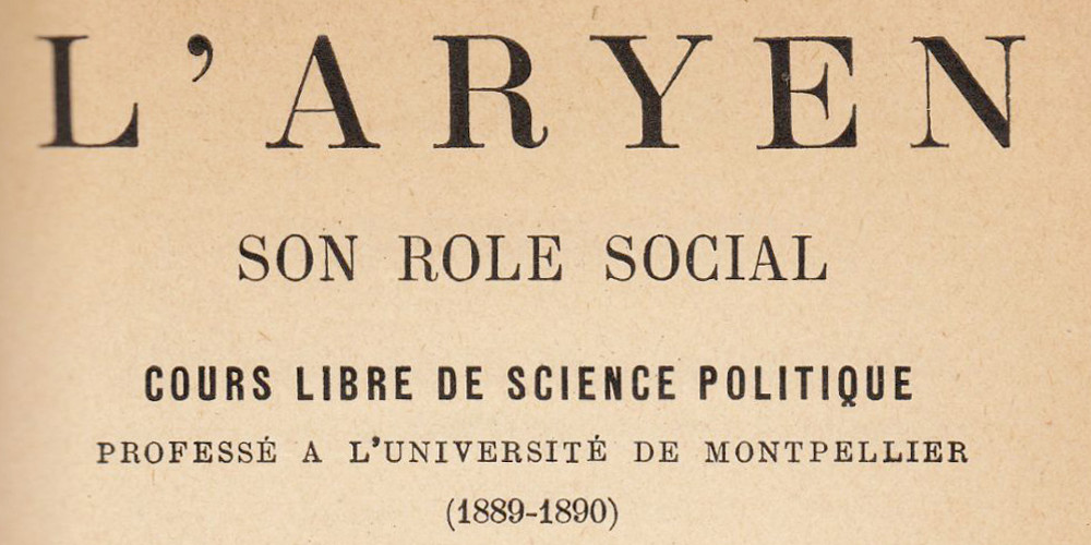 L’Aryen, son rôle social, cours libre de sciences politiques