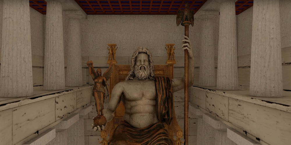 Reconstitution du Zeus chryséléphantin
