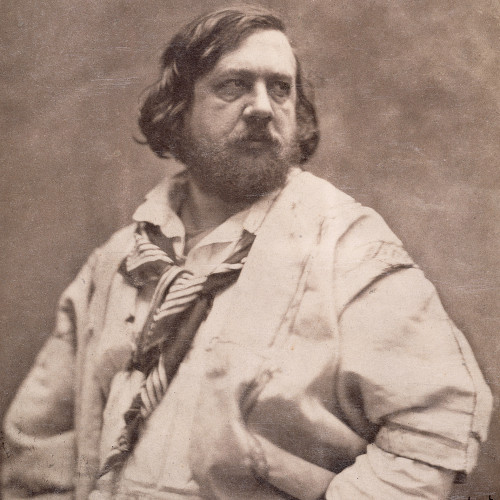 Théophile Gautier (1811-1872) au foulard et à la blouse blanche