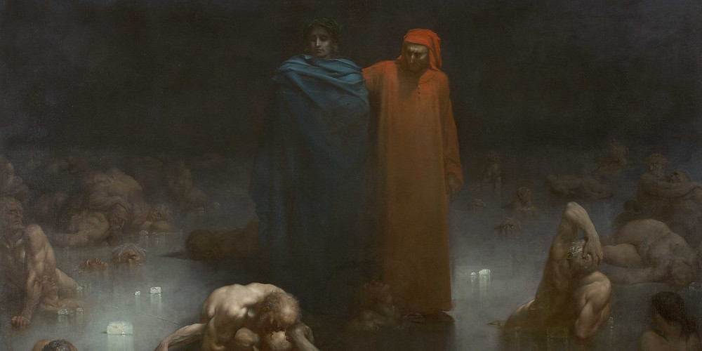 
Dante et Virgile dans le neuvième cercle de l’Enfer
