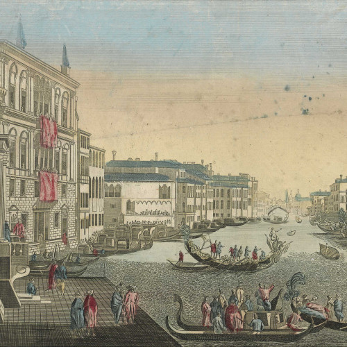 Venise : Vue du Grand Canal lors de la fête des gondoles