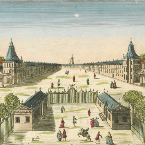 Le Palais-Royal de Portici, à six milles de Naples, vis à vis du Vésuve
