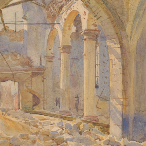 L’église de Vermelles, détruite en juin 1916