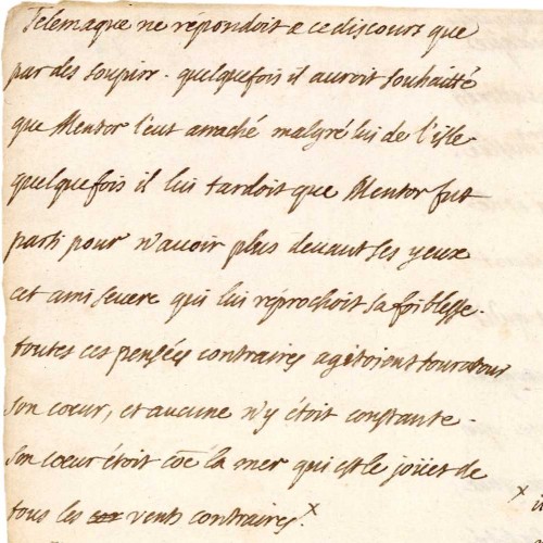 Manuscrit des Aventures de Télémaque