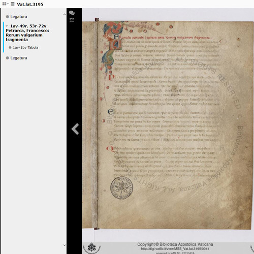 Vignette ms Canzoniere Vatican