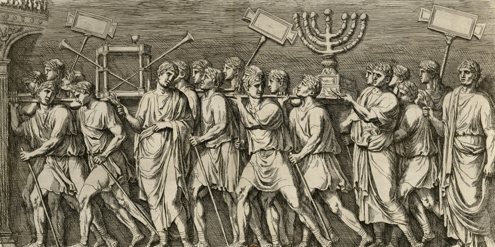 Les reliques du Temple de Jérusalem portées en triomphe par la troupe romaine