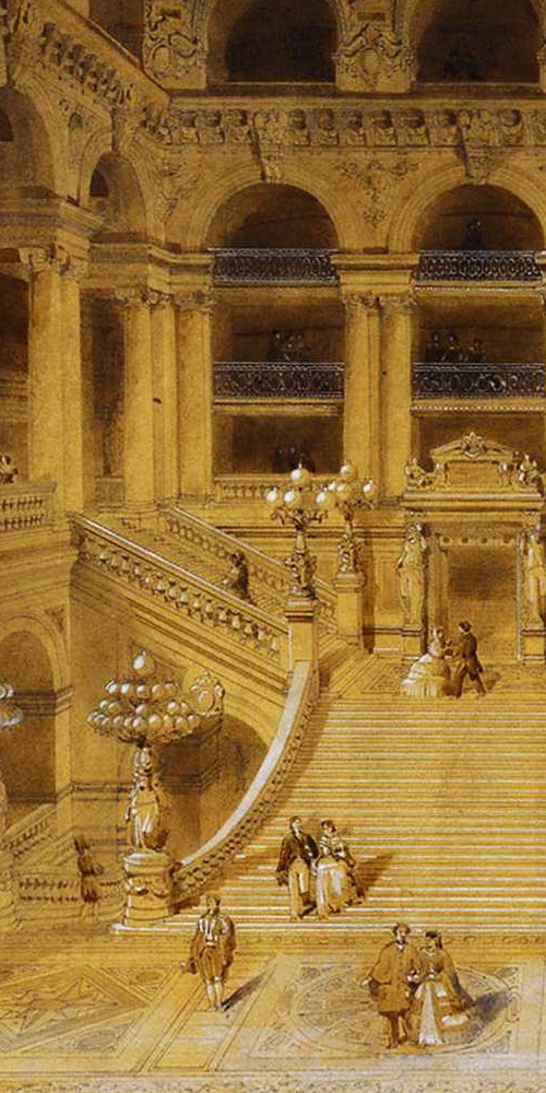 Plans de l’opéra Garnier : l’escalier