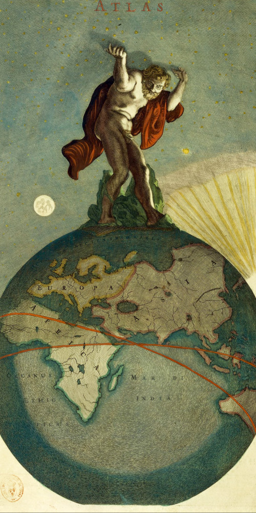 Atlas porte la voûte céleste sur son dos
