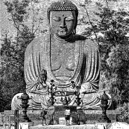 Le Daïboudhs, statue colossale du Bouddha, à Kamakoura