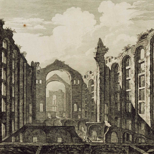 La destruction de Lisbonne : ruines de la salle de l’Opéra