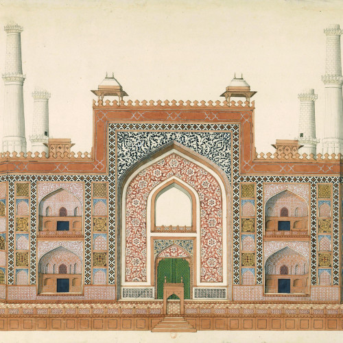 Porte monumentale du mausolée de l’empereur Akbar à Sikandra