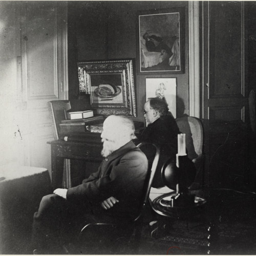 Edgar Degas et Albert Bartholomé dans l'appartement de Degas
