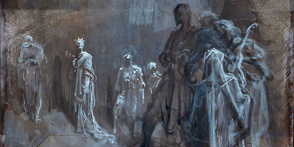 Macbeth apercevant le spectre des rois
