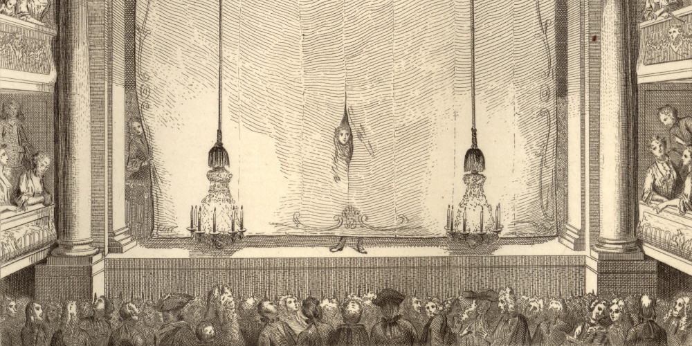« Le regard en coulisses » (salle des Fossés Saint-Germain, d’après Charles-Antoine Coypel, 1726)