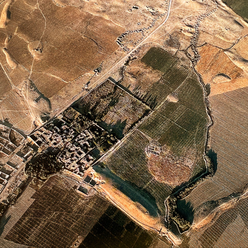 Vue aérienne du site d'Anzan