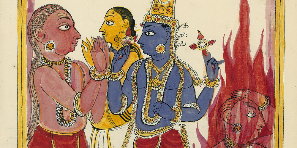 Le géant Bhasmasura est puni de son orgueil par Vishnu