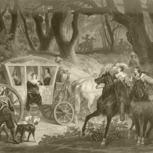 Cinq-Mars et Marie à la chasse royale