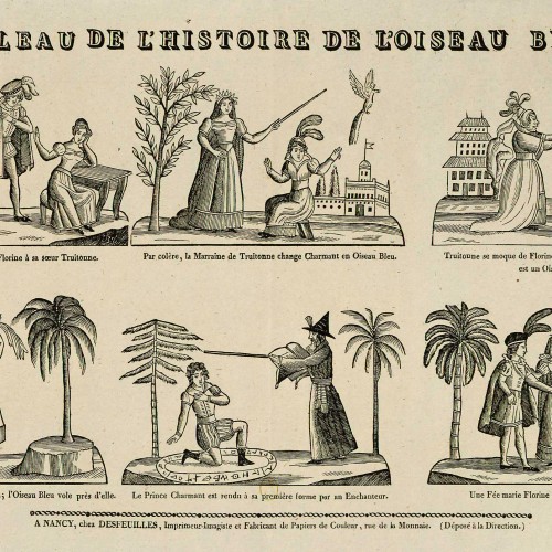 Tableau de l’histoire de l’oiseau bleu