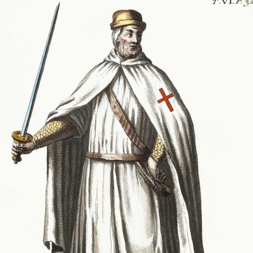 Templier en habit de guerre