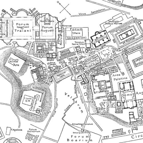 Carte du centre de la Rome antique