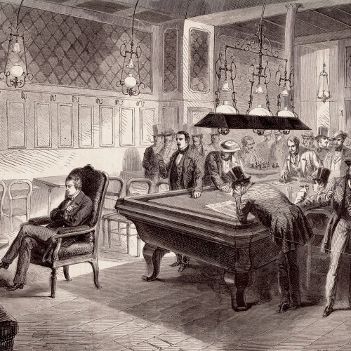 Morphy jouant à l'aveugle huit parties d'échecs au café de la Régence