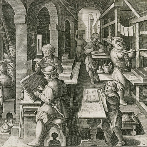 Un atelier d’imprimeur à la Renaissance