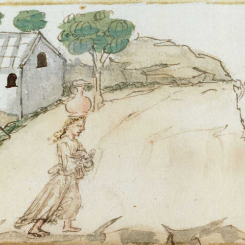 La maison paysanne  au Moyen Âge  et le travail des jeunes filles